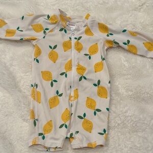 Hanna Andersson Lemon Print Bathing Suit Rashguard